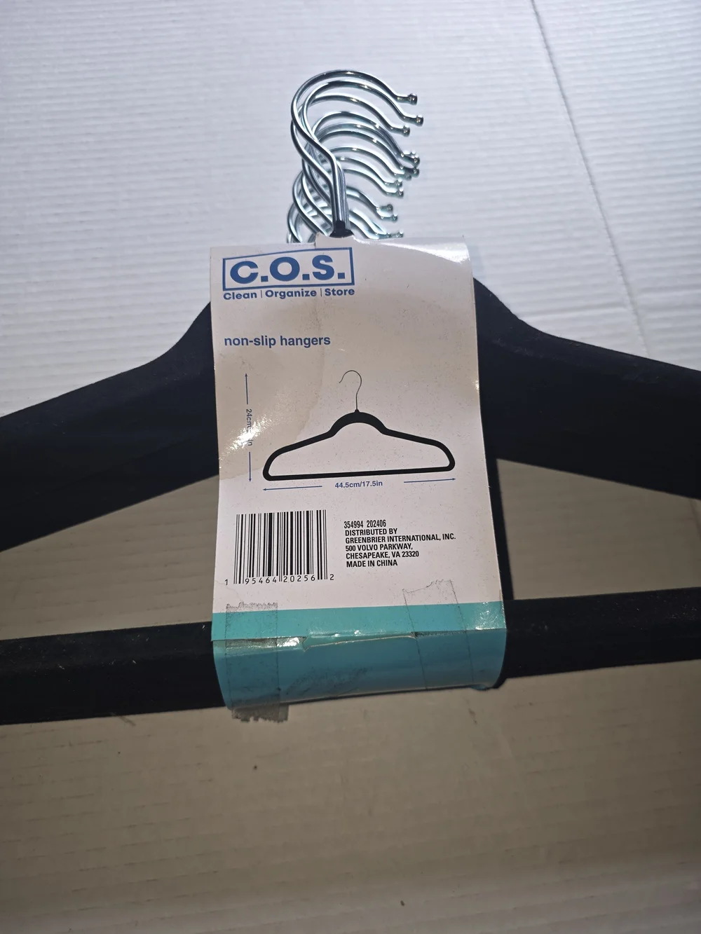 Non-Slip Black Hangers - 15 Pack